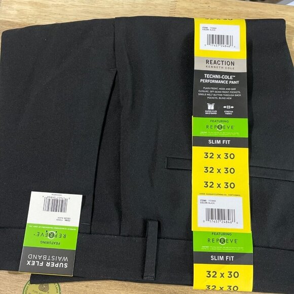 NEW Kenneth Cole Men's 32x30 Reaction Techni-Cole Performance Pant Slim H1344 - Picture 4 of 8